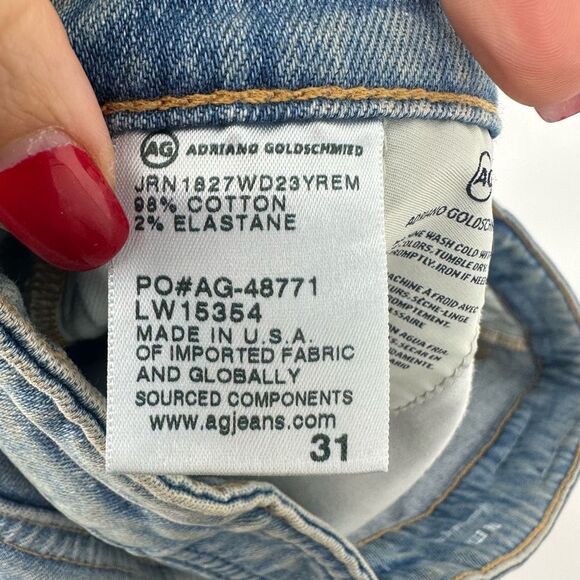 AG Adriano Goldschmied Jeans Women's 31 Etta High Waist Wide Leg Crop Rave Boho - Picture 5 of 15